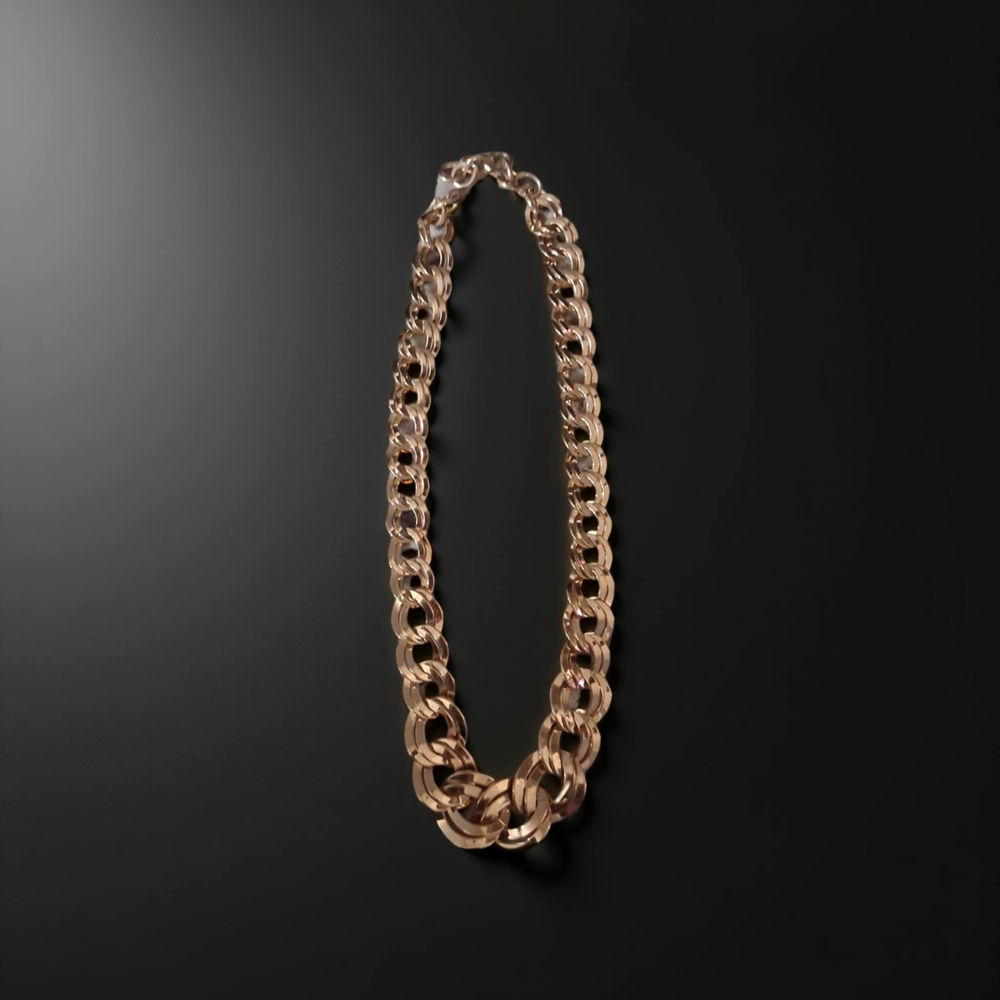 Monet Gold Necklace Chunky Curb Chain